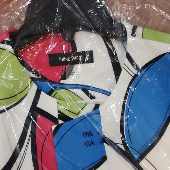 Nine West Women's Printed Wrap Topper Jacket Green - Picture 7 of 7